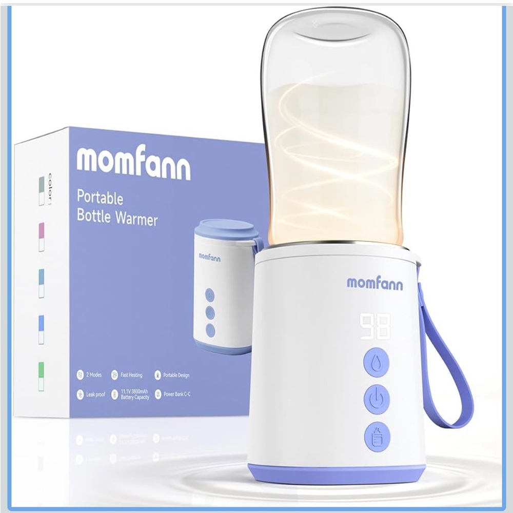 Portable Bottle Warmer - White and Purple